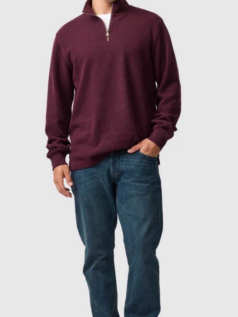 Rodd & Gunn Alton Ave 1/4 Zip Sweatshirt Claret XL NWT 100% Australian Cotton